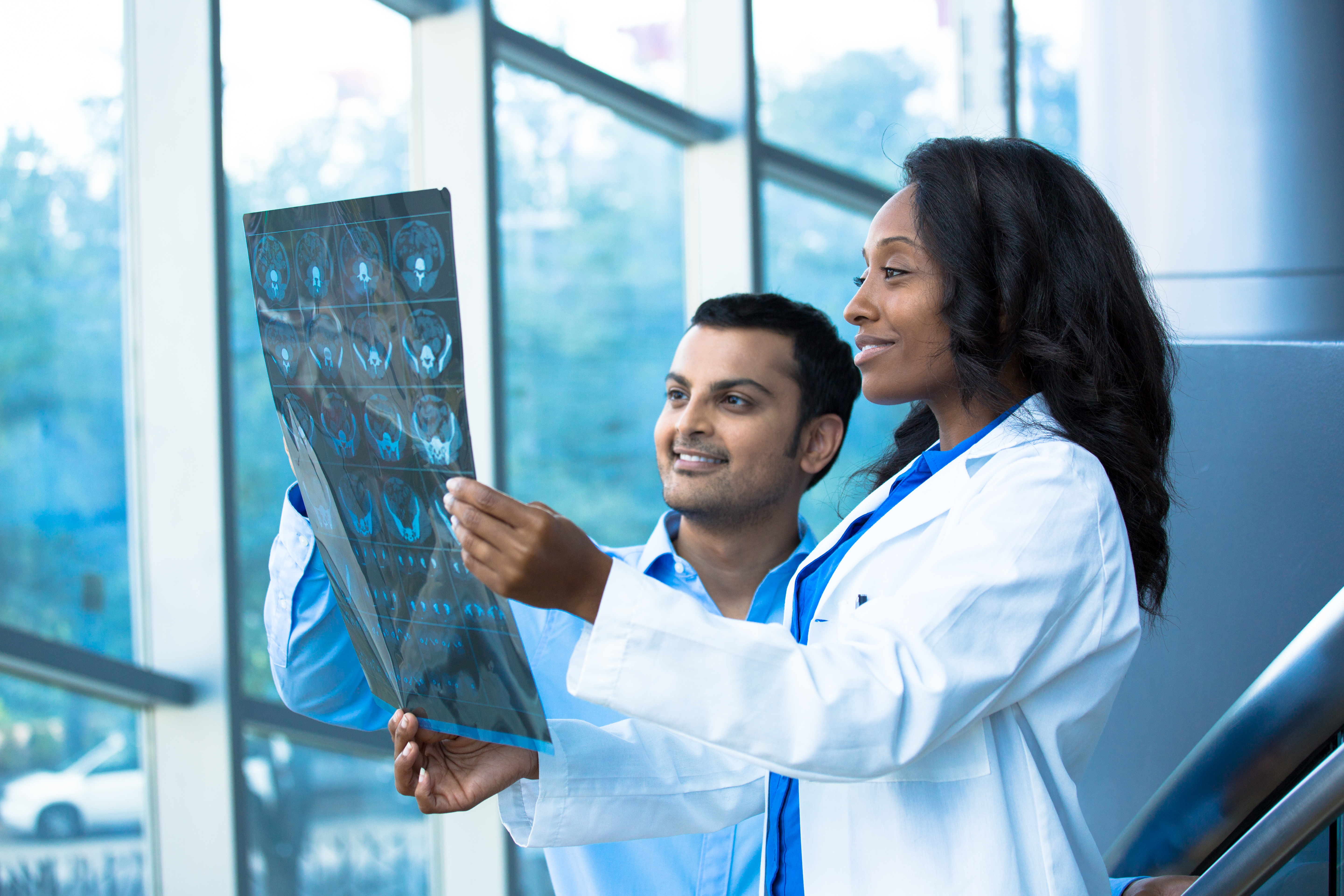 Closeup Portrait Of Intellectual Healthcare Professionals